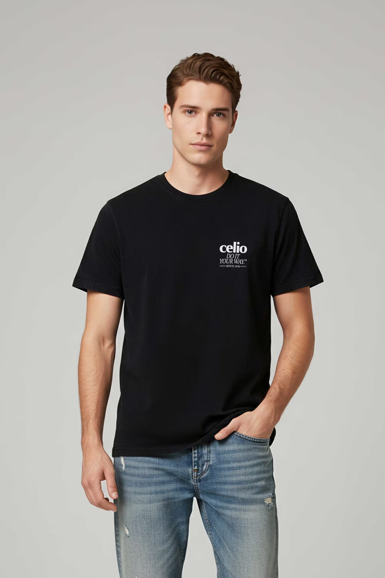 Effortless Style in Cotton-Celio Men’s Regular Fit T-Shirt