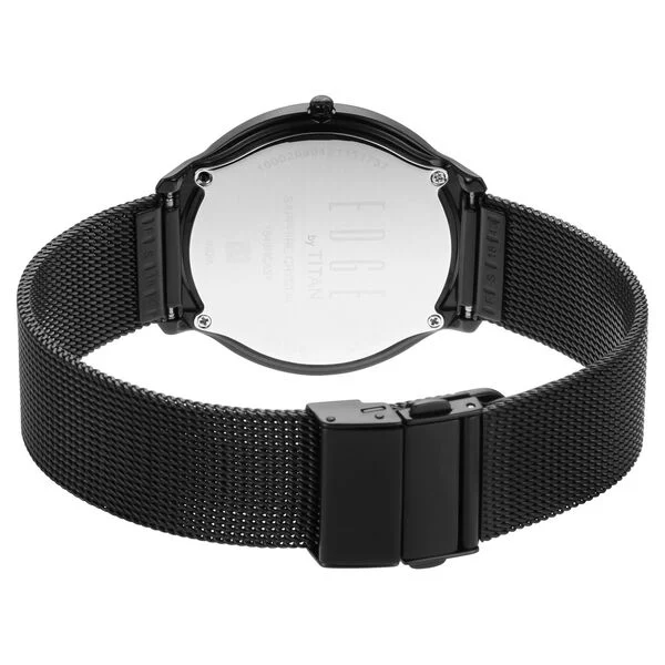 Titan Edge Slim Analog Watch for Men with Beige Dial and Leather Strap-NT1843NM01 - Image 4