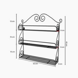 HOME SPARKLE: Sleek 3-Tier Metal Rack for Kitchen Storage