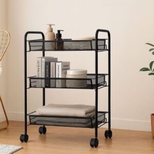 LUXE HOME’s Metal Storage Solution: Three Tiers of Style