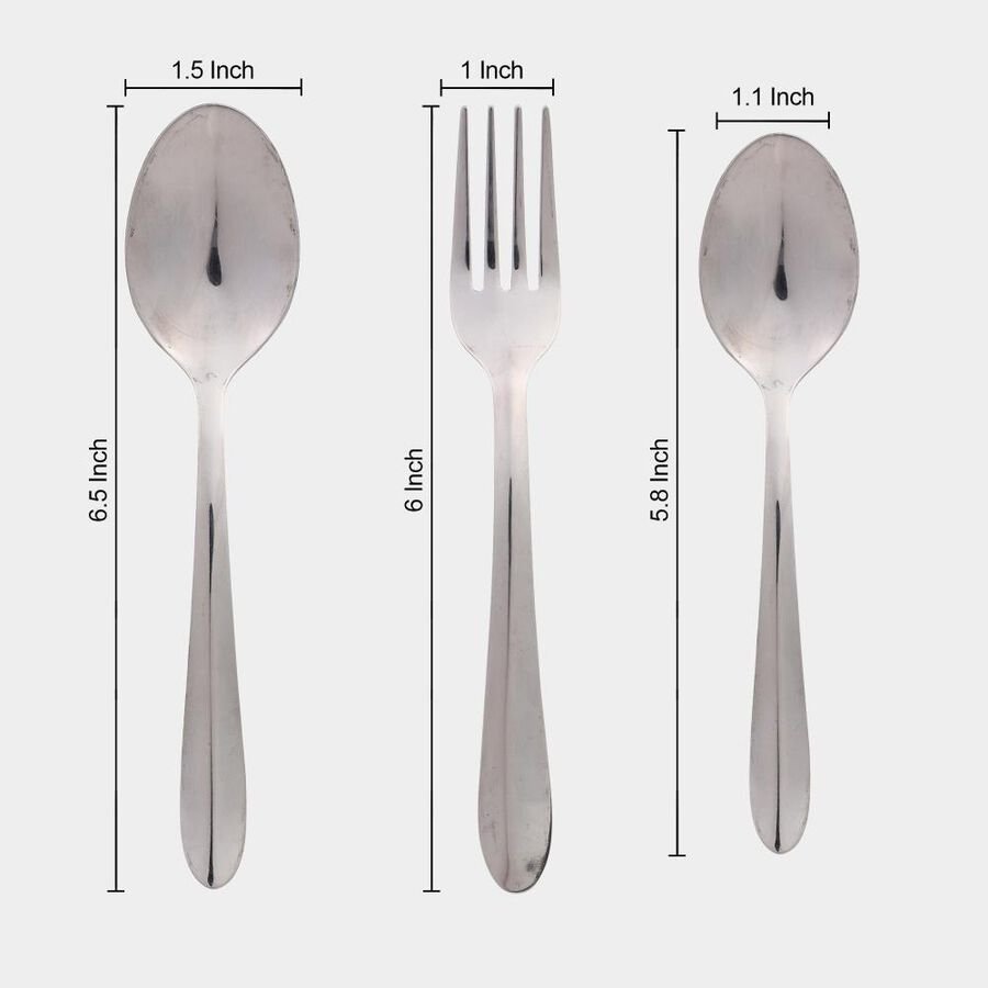 Home Select Steel Cutlery Set of 18 – Sleek Design for Everyday Use
