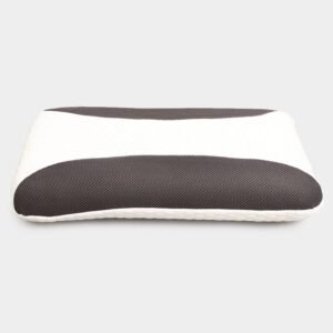 Home Beautiful White & Dark Charcoal Memory Pillow – Ergonomic Design