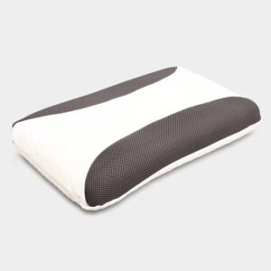 Home Beautiful White & Dark Charcoal Memory Pillow – Ergonomic Design