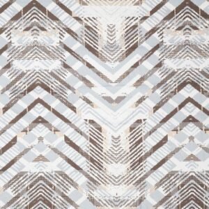 Home Beautiful Beige and Brown Geometric Printed King Size Bedsheet – Elegant Comfort for Your Bedroom