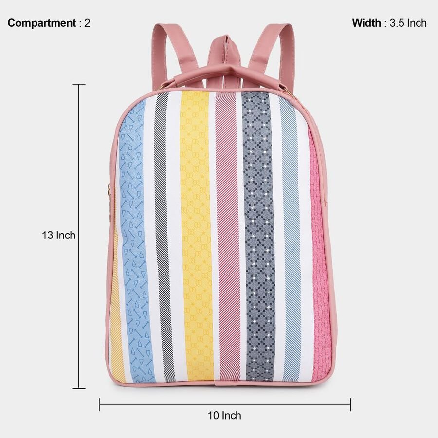 Lucky Charm Women's Pink Polyurethane Backpack