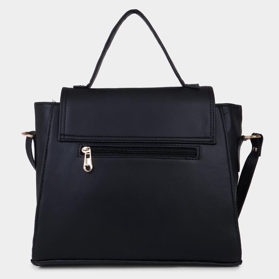 Lucky Charm Women's Black Polyurethane Hand Bag