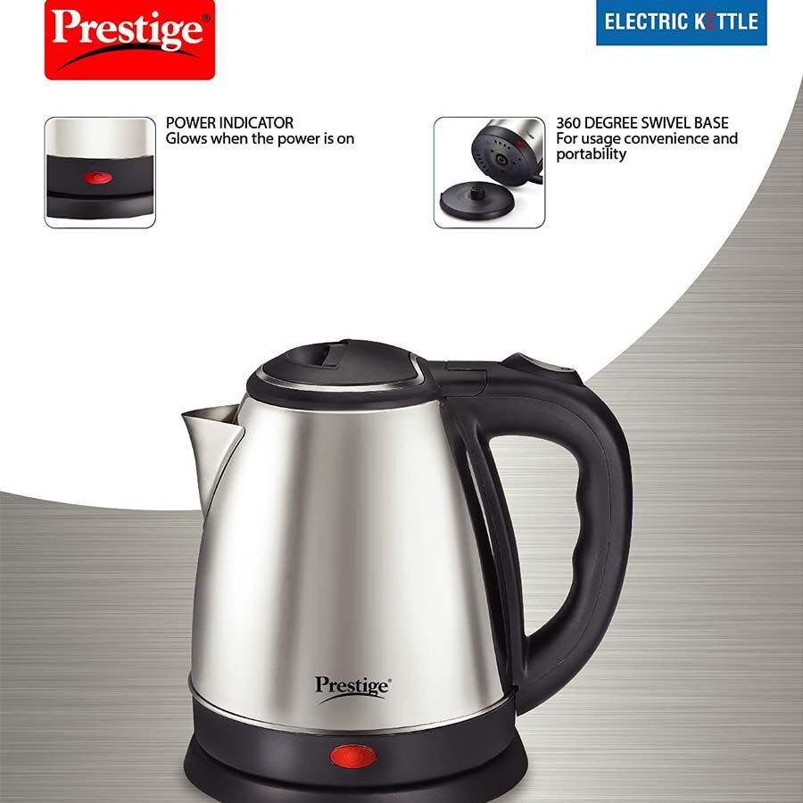 Prestige 1.5L Stainless Steel Electric Kettle – Fast & Durable