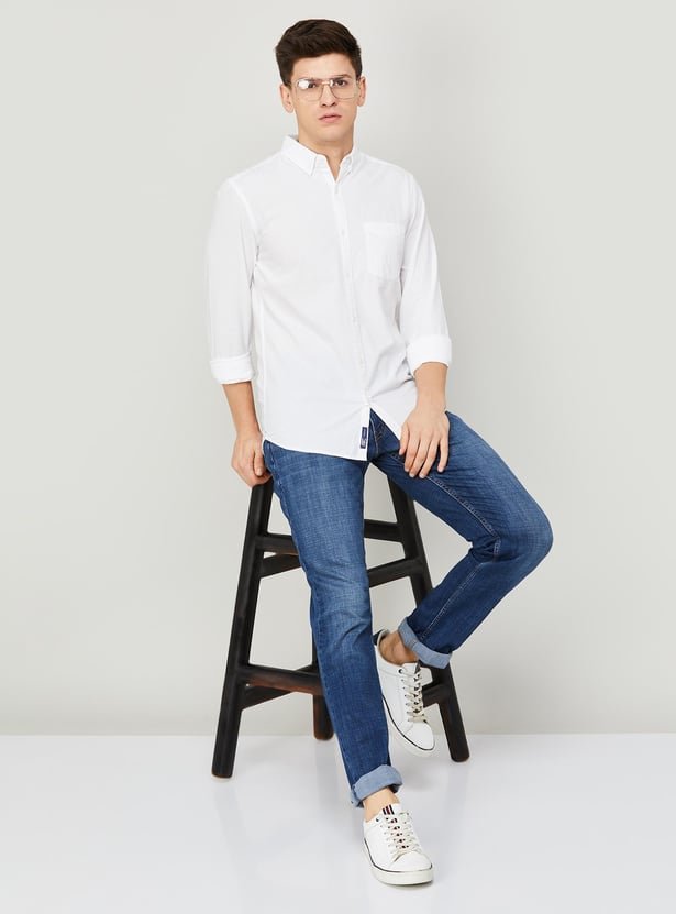 FAME FOREVER Men's Slim Fit Casual Shirt with Textured Fabric – Trendy & Comfortable - Image 4