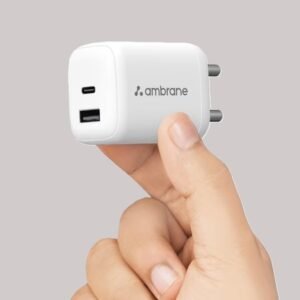 Ambrane Charge 45 Watt Fast Wall Charger – Reliable Power Supply, White