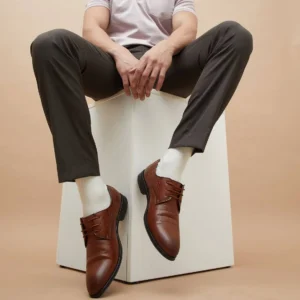 Elegant Codes: Textured Derby Men's Formal Shoes