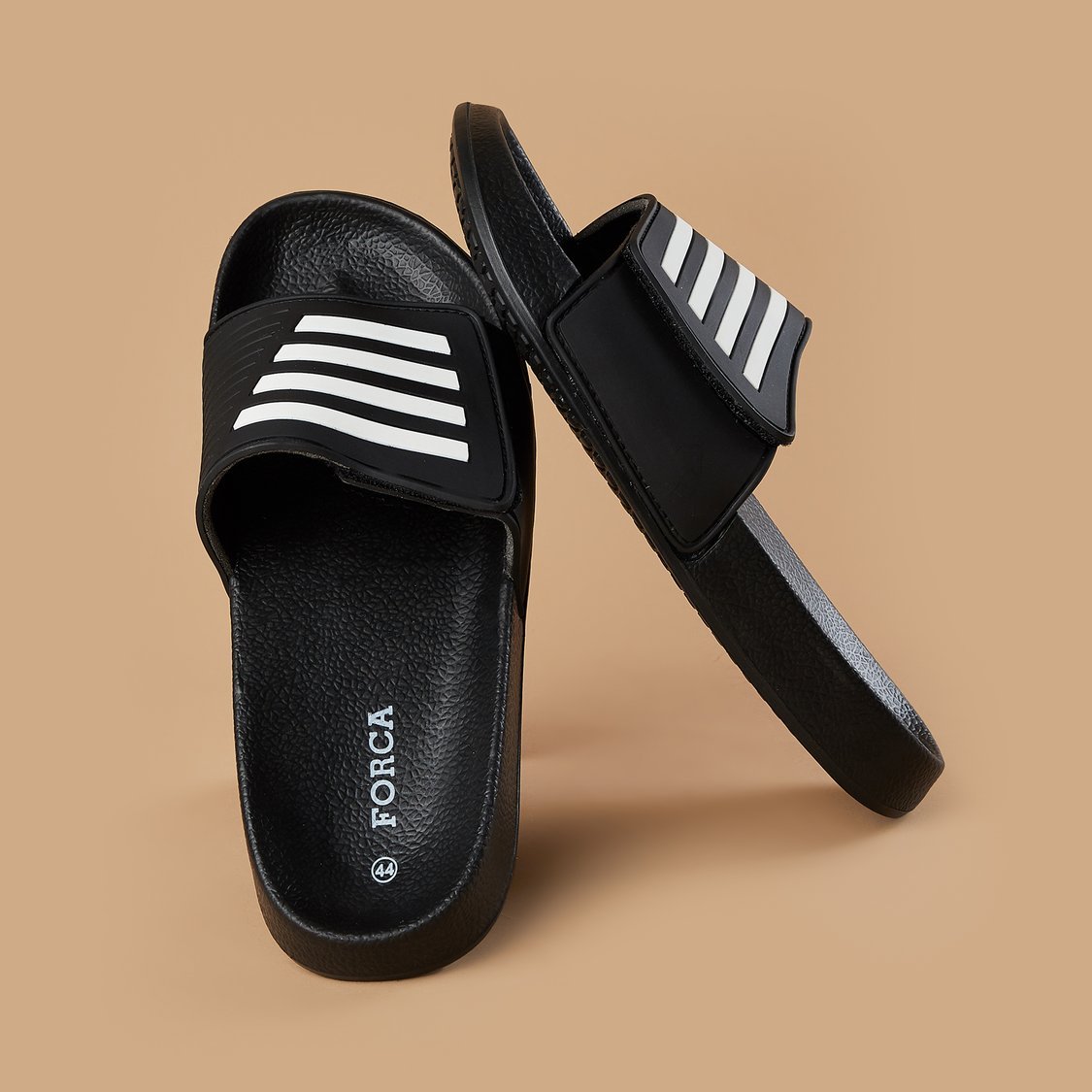 FORCA Striped Sliders Comfort Meets Trendy Stripes