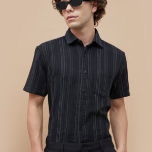 FAME FOREVER Men’s Striped Smart Fit Shirt – Sharp & Sophisticated