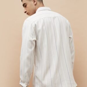 FAME FOREVER Striped Smart Fit Shirt for Men – Perfect for Office & Casual Wear