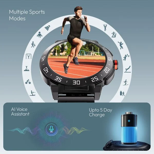 Fastrack Magnus FX3 Luxury Metal Smartwatch | UltraVU Display | Silver Strap - 38143KM02