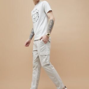 FAME FOREVER : Urban Edge Solid Slim Tapered Cargos