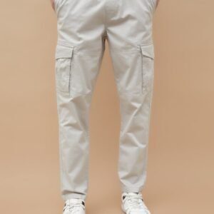 FAME FOREVER : Urban Edge Solid Slim Tapered Cargos