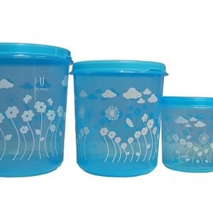 Home Select 4-Piece Plastic Container Set for Organized Storage