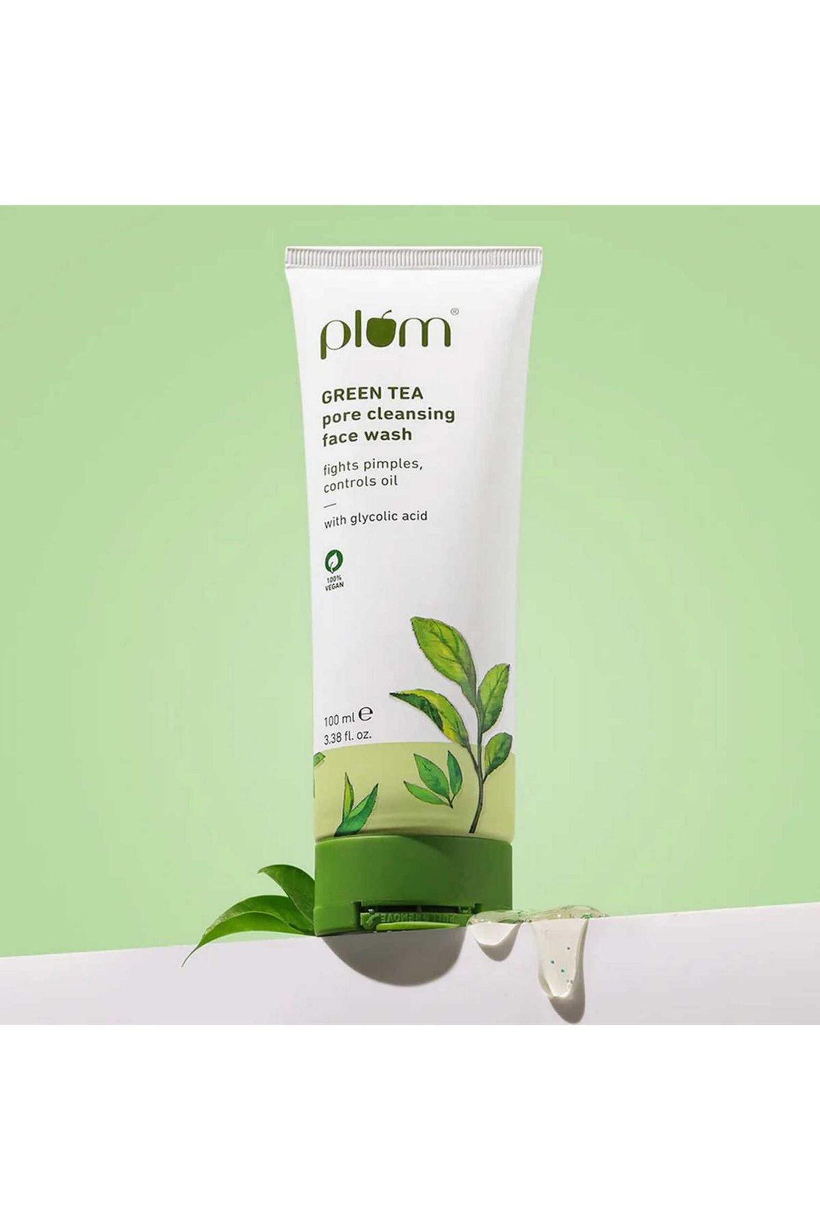 PLUM Green Tea Face Wash Pore Purifying Formula-100 ml - Image 6