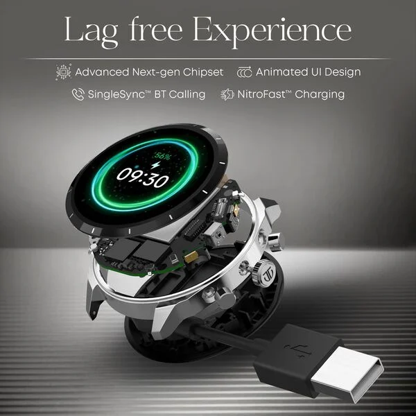 Titan Heritage Premium Smartwatch | All SS Design | 3.6 CM AMOLED Display | Advanced Chipset - 90207KM01
