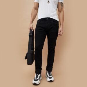 FORCA Solid Slim Tapered Denim Jeans For Men