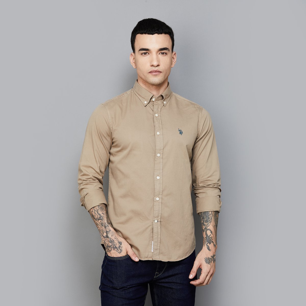 US POLO ASSN Solid Shirt: Perfect Fit, Classic Appeal