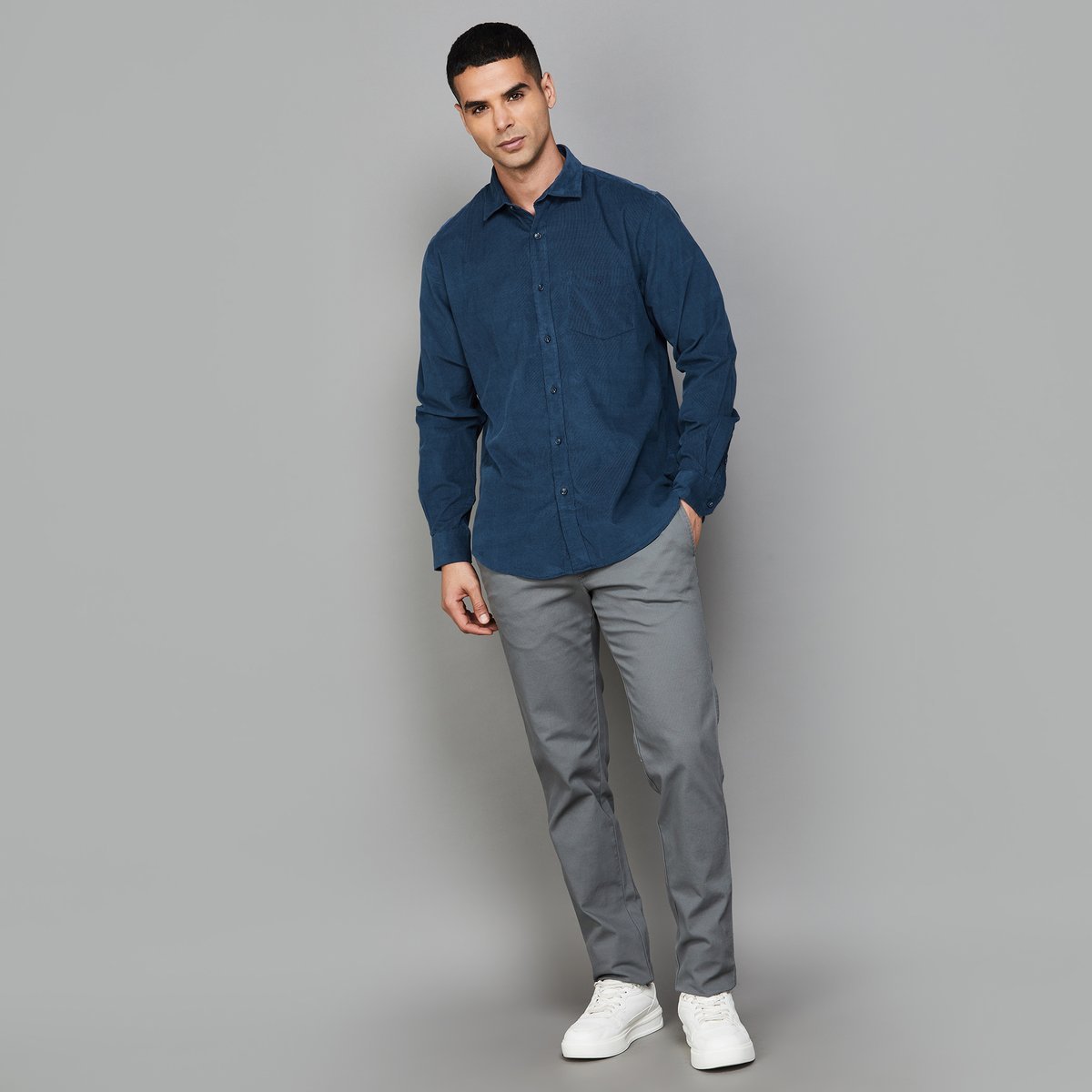 ALLEN SOLLY Solid Shirt Reinvented: The Sporty Classic