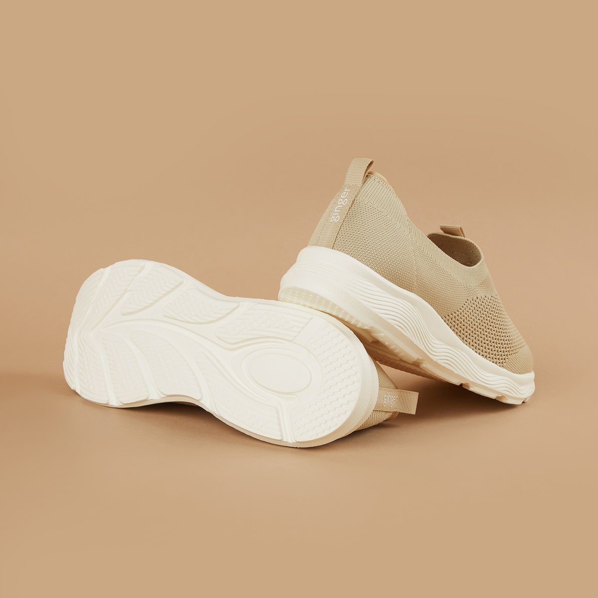 GINGER Knitted Slip-On Sneakers: Lightweight Luxury