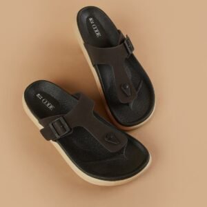 CODE: Sleek Simplicity in Solid T-strap Flip Flops